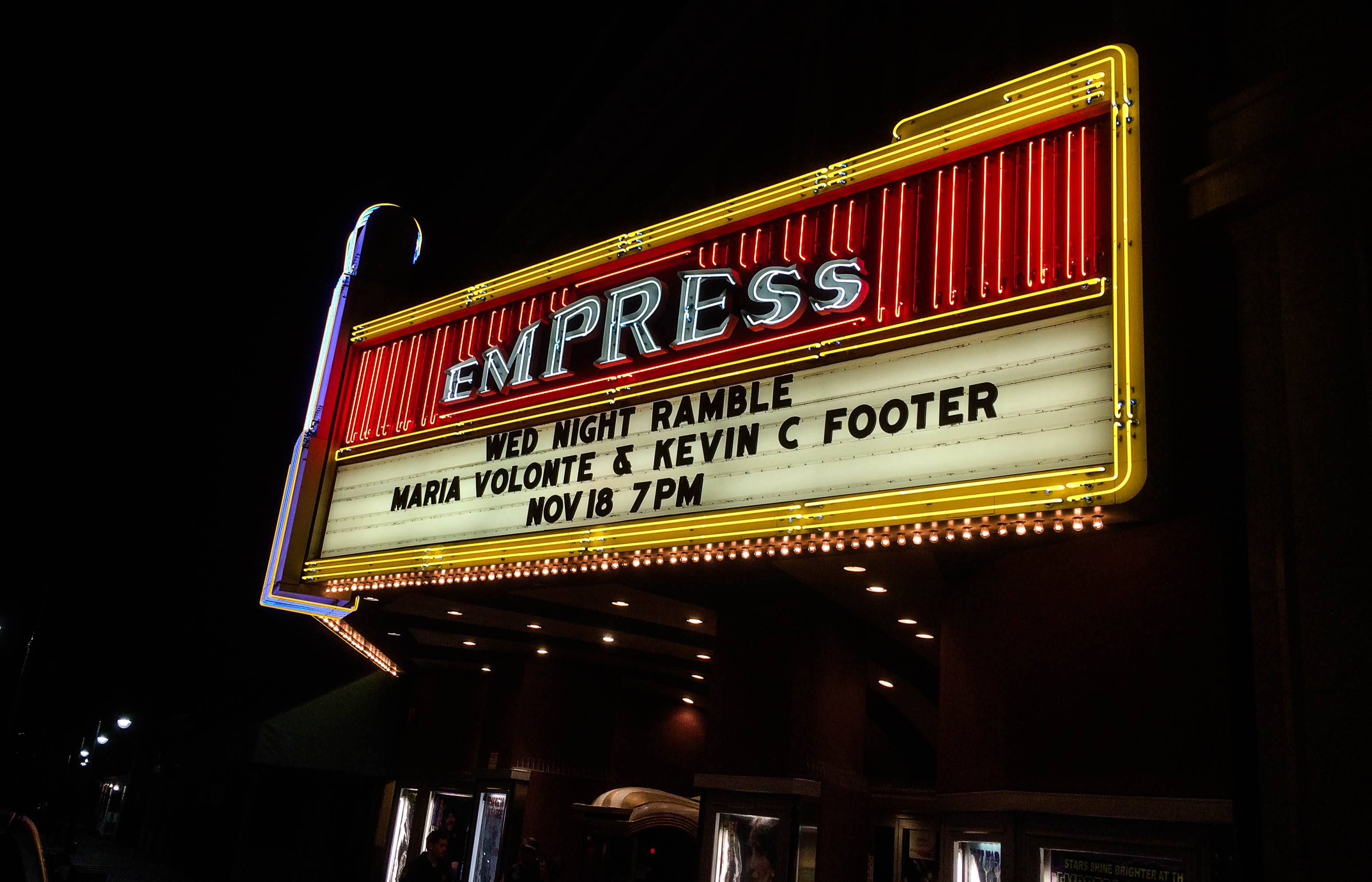 MARIA VOLONTE KEVIN CARREL FOOTER EMPRESS THEATER VALLEJO CA